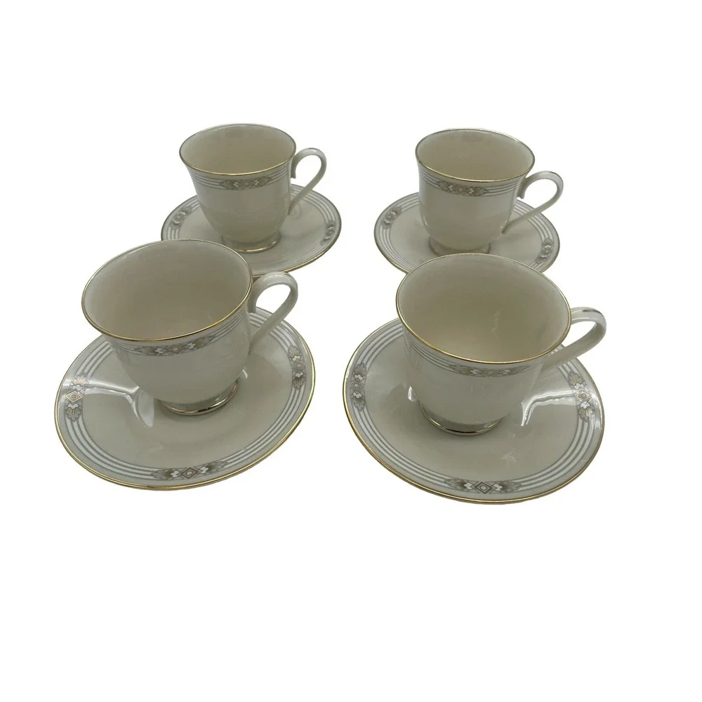 Lenox FIRELIGHT China Set Of 4 Cups & Saucers Nw/OTs‎